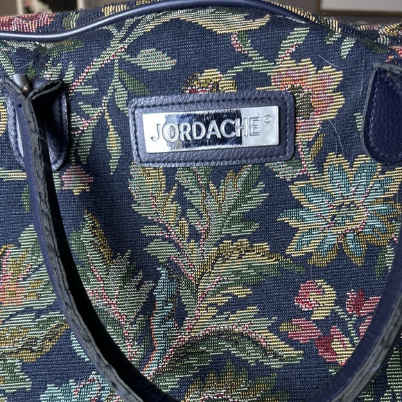 Vintage Jordache Floral Tapestry Duffel Eclectic Grandpa Cottagecore Weekender - Picture 4 of 16
